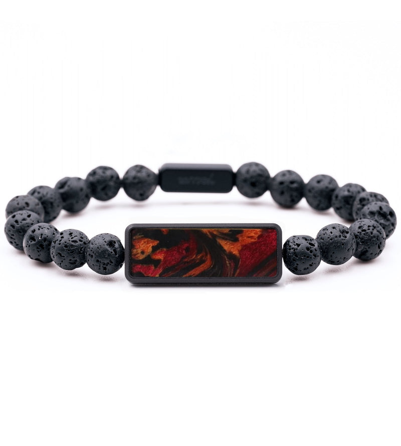 Lava Bead ResinArt Bracelet - Sharon (Red, 794738)