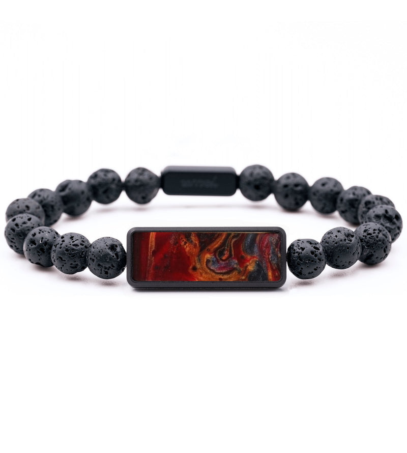 Lava Bead ResinArt Bracelet - Reese (Red, 794741)