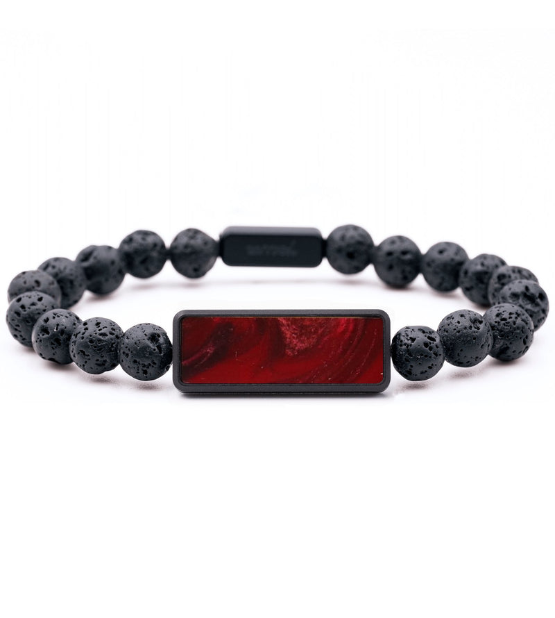 Lava Bead ResinArt Bracelet - Madisyn (Red, 794744)