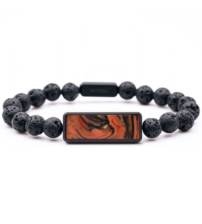 Lava Bead ResinArt Bracelet - Dawson (Red, 794745)