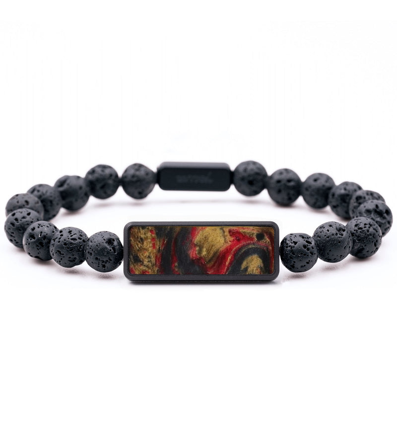Lava Bead ResinArt Bracelet - Tania (Red, 794747)