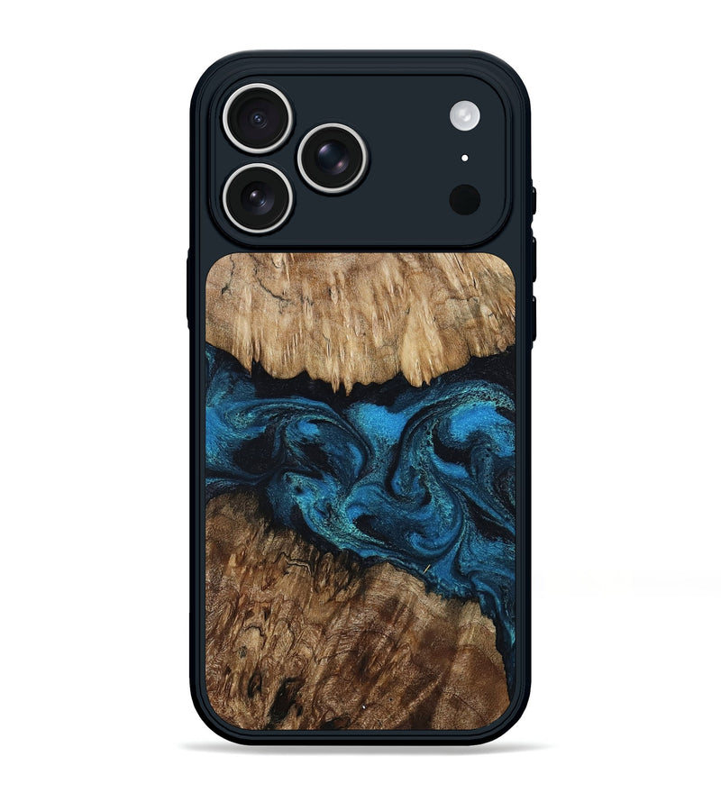 iPhone 17 Pro Max Wood Phone Case - Tameka (Blue, 794751)