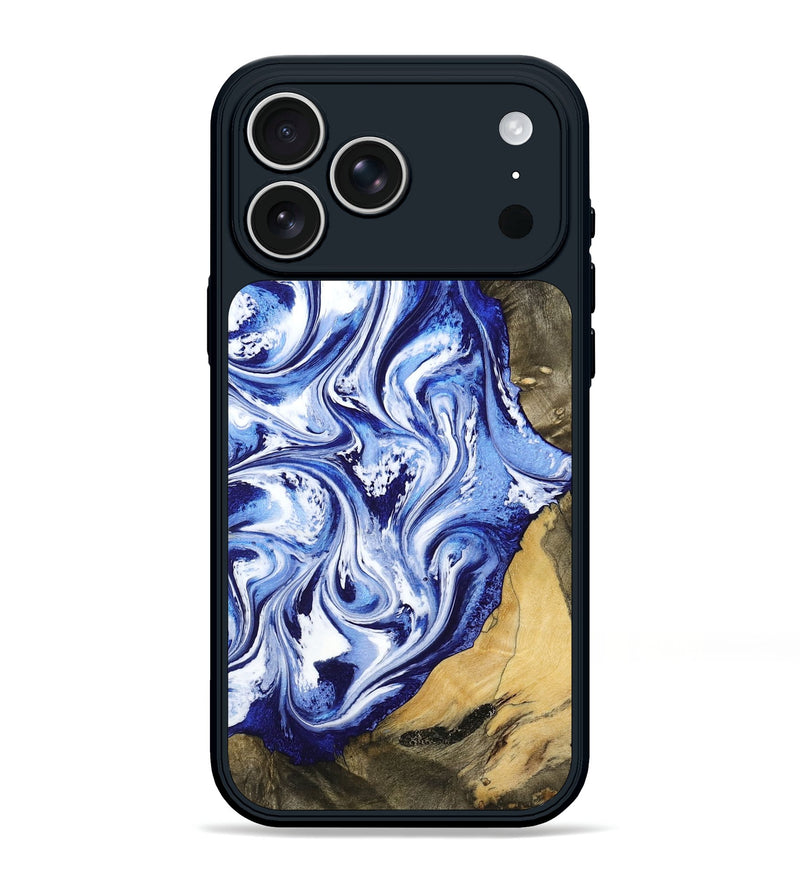 iPhone 17 Pro Max Wood Phone Case - Otho (Blue, 794754)