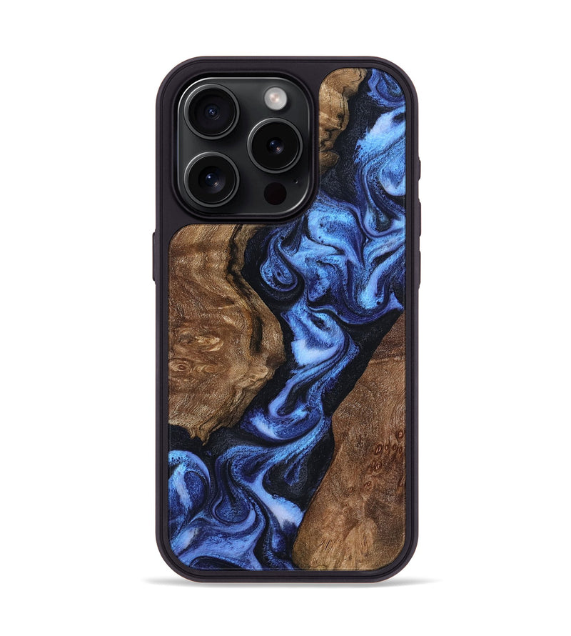 iPhone 15 Pro Wood Phone Case - Sonny (Blue, 794755)