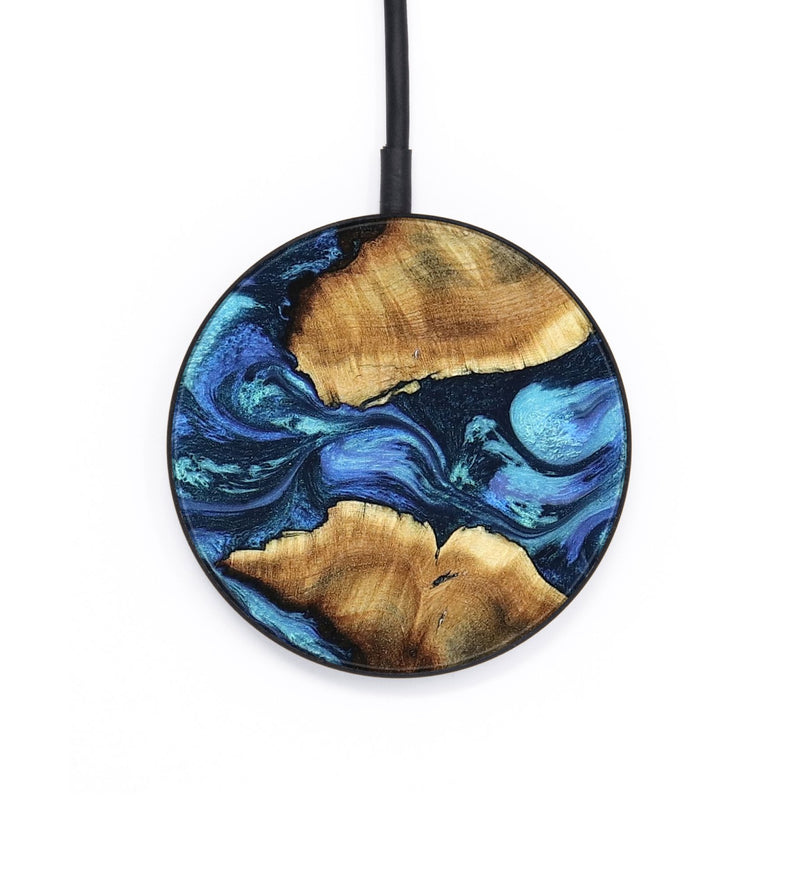 Circle Wood Wireless Charger - Adison (Blue, 794761)