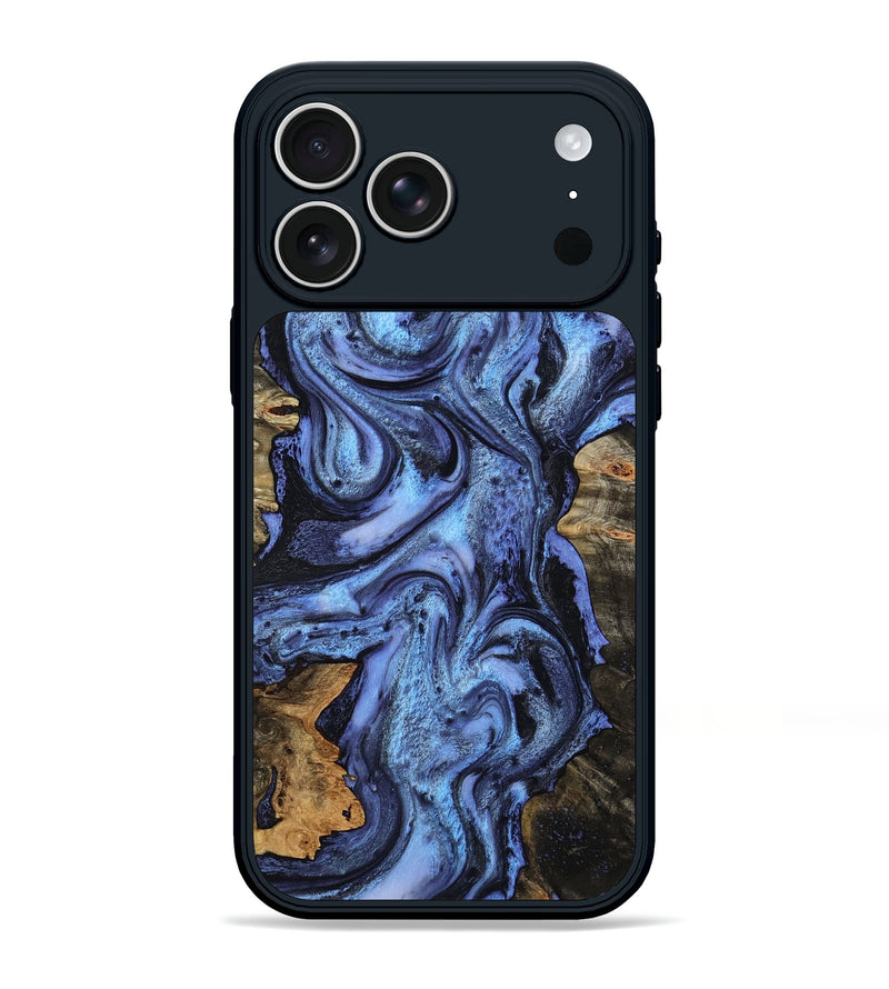 iPhone 17 Pro Max Wood Phone Case - Oaklee (Blue, 794763)