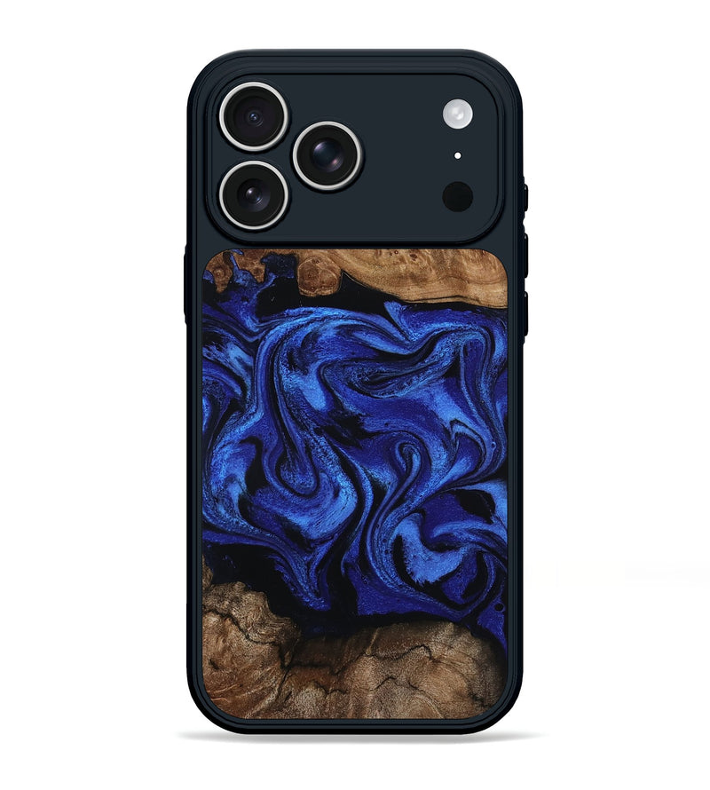iPhone 17 Pro Max Wood Phone Case - Hershel (Blue, 794772)