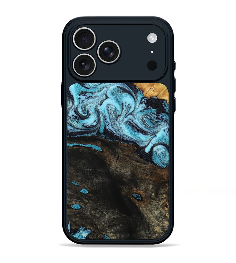 iPhone 17 Pro Max Wood Phone Case - Bella (Blue, 794780)
