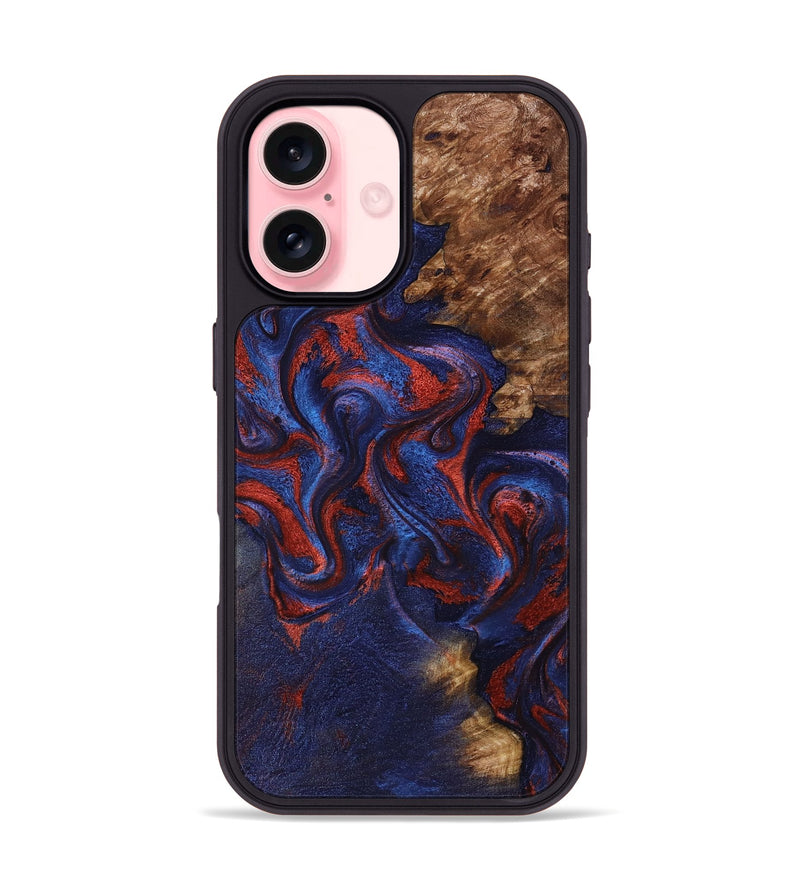 iPhone 16 Wood Phone Case - Adelia (Blue, 794792)