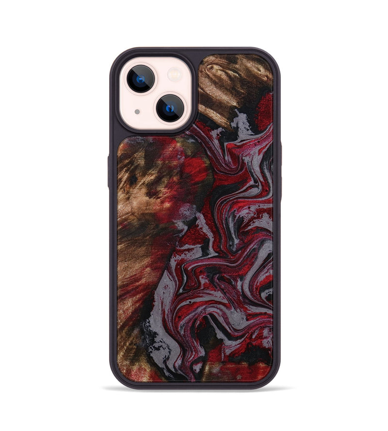 iPhone 14 Wood Phone Case - Edgar (Red, 794796)