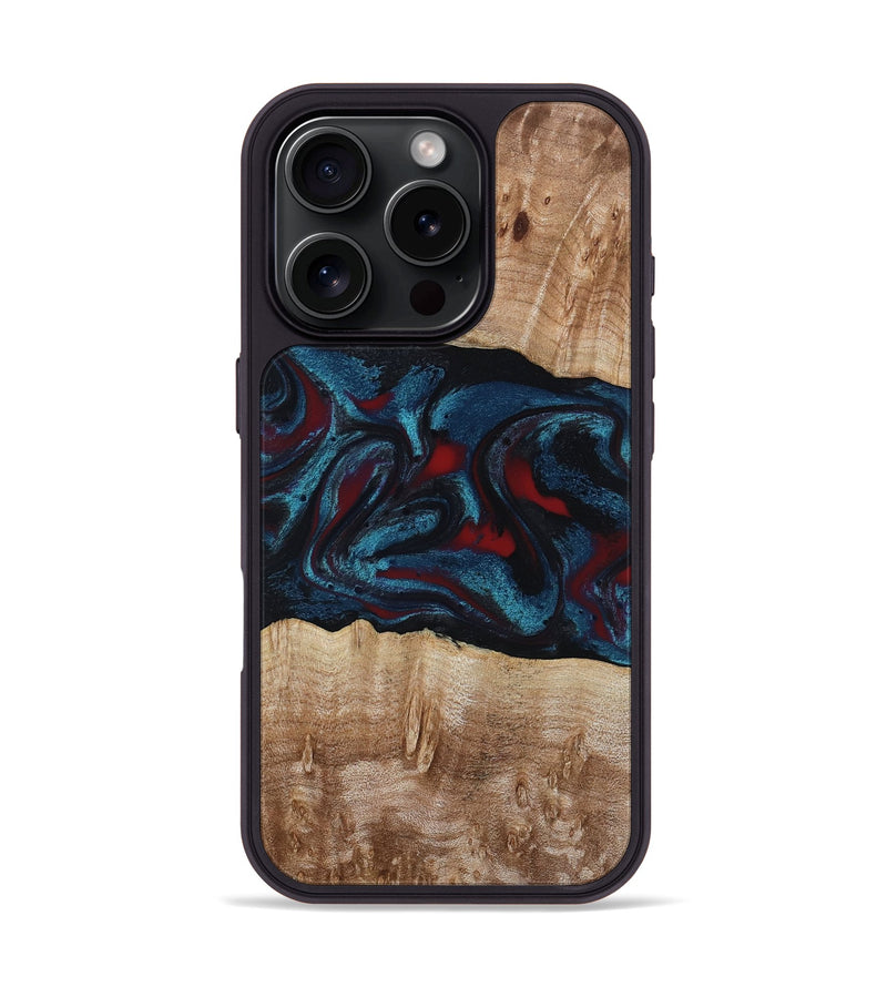 iPhone 16 Pro Wood Phone Case - Rhea (Red, 794806)