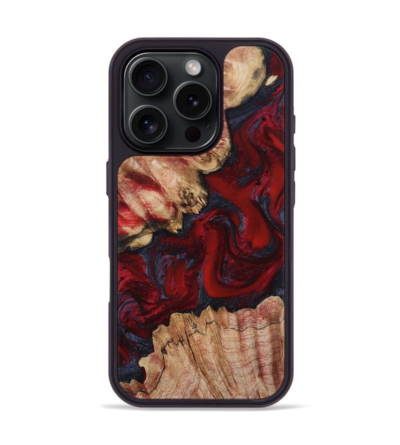 iPhone 16 Pro Wood Phone Case - Nash (Red, 794814)