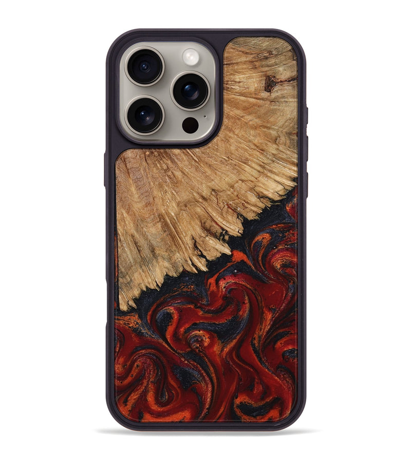 iPhone 16 Pro Max Wood Phone Case - Cassius (Red, 794815)