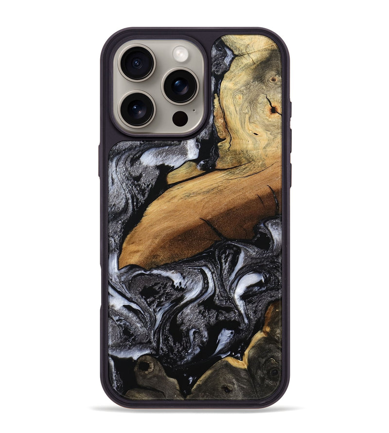 iPhone 16 Pro Max Wood Phone Case - Blake (Black & White, 794933)
