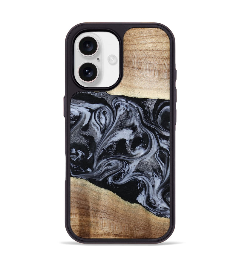 iPhone 17 Wood Phone Case - Sheree (Black & White, 794940)