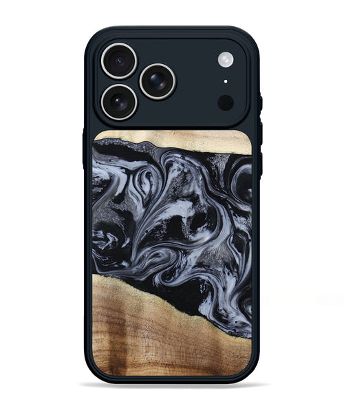 iPhone 17 Pro Max Wood Phone Case - Sheree (Black & White, 794940)