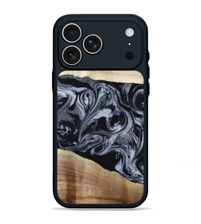 iPhone 17 Pro Max Wood Phone Case - Sheree (Black & White, 794940)