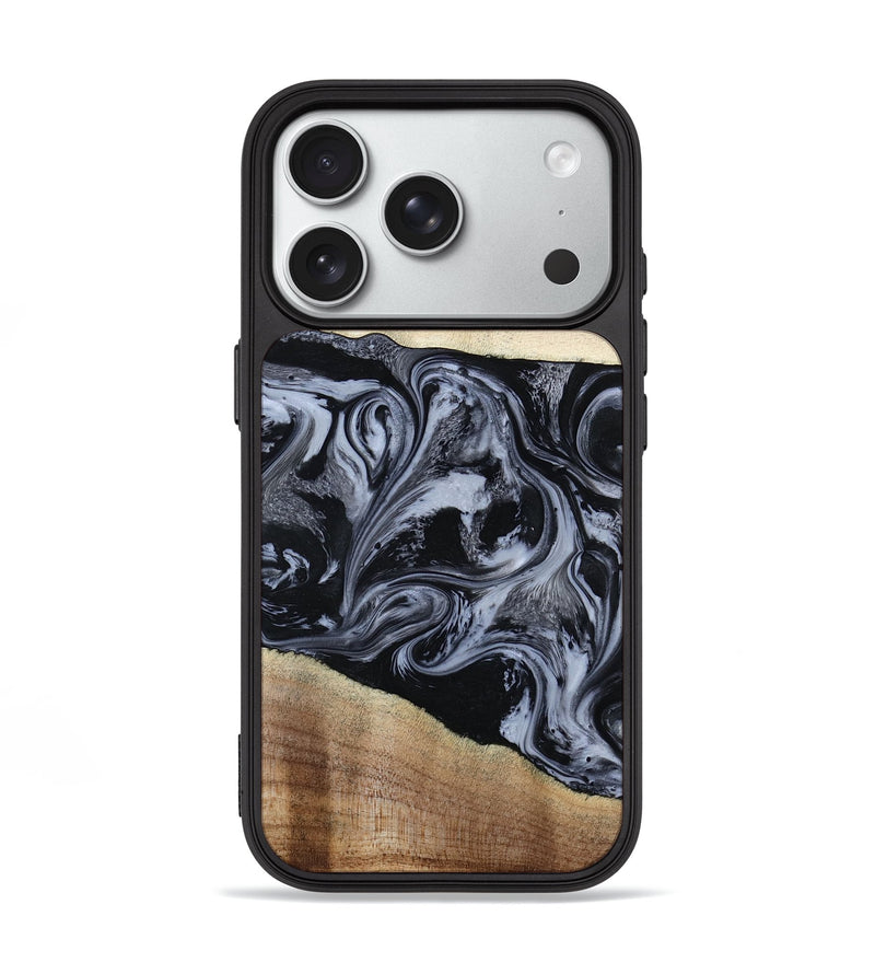 iPhone 18 Pro Wood Phone Case - Sheree (Black & White, 794940)