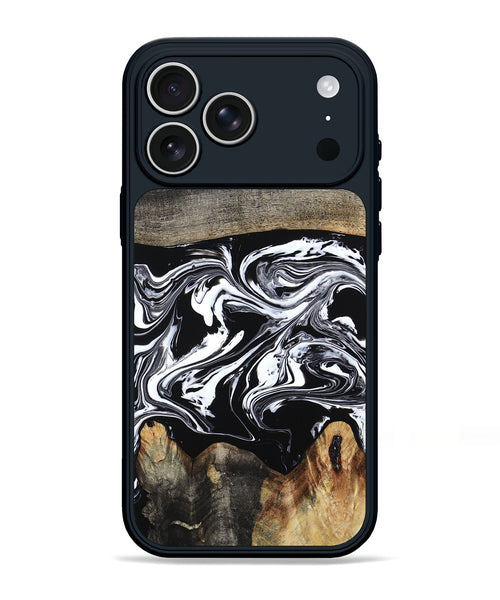 iPhone 17 Pro Max Wood Phone Case - Viva (Black & White, 794946)