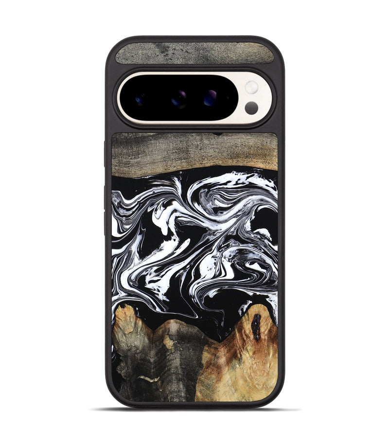 Pixel 9 Pro Wood Phone Case - Viva (Black & White, 794946)