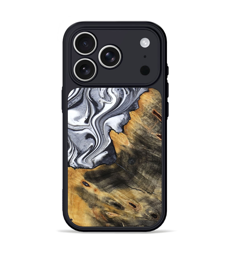 iPhone 17 Pro Wood Phone Case - Reba (Black & White, 794948)