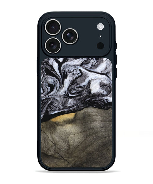 iPhone 17 Pro Max Wood Phone Case - Yaritza (Black & White, 794949)