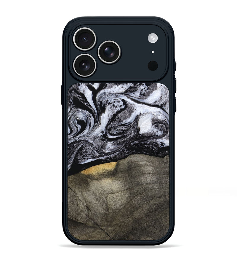 iPhone 17 Pro Max Wood Phone Case - Yaritza (Black & White, 794949)