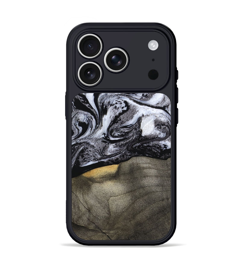 iPhone 17 Pro Wood Phone Case - Yaritza (Black & White, 794949)