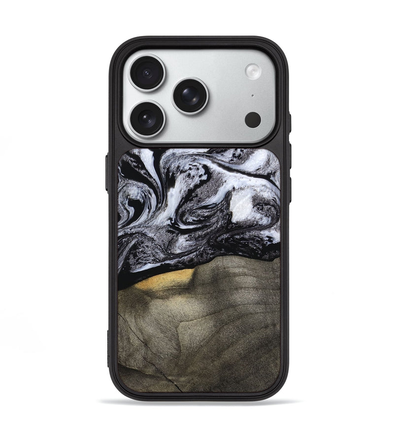 iPhone 18 Pro Wood Phone Case - Yaritza (Black & White, 794949)