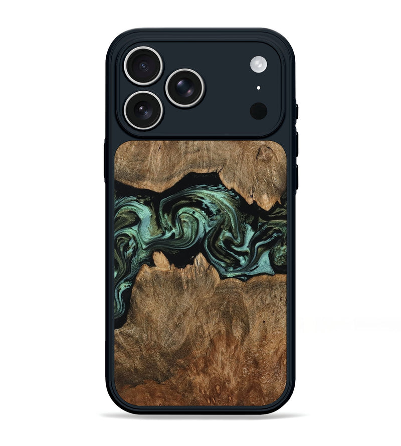 iPhone 17 Pro Max Wood Phone Case - Steve (Green, 795077)