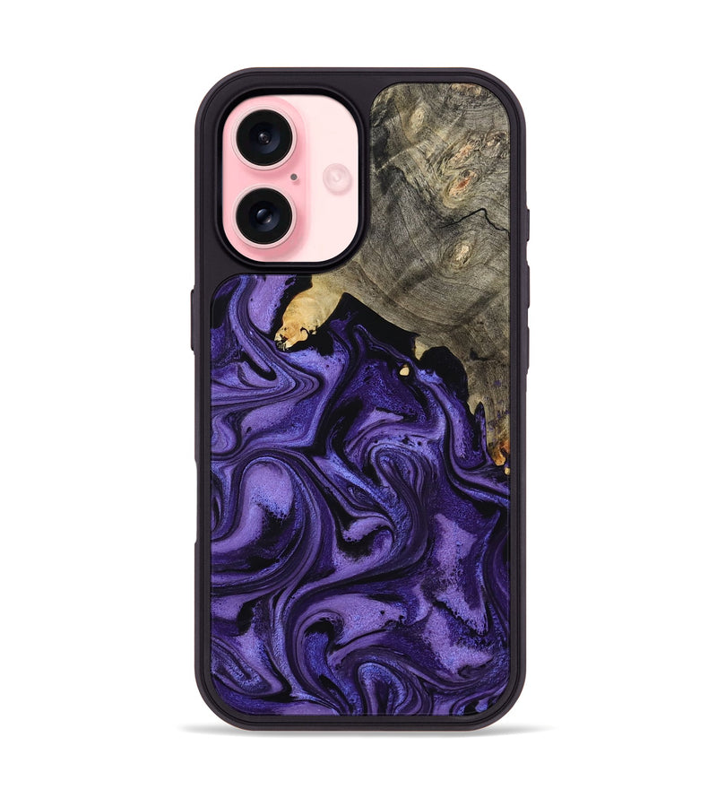 iPhone 16 Wood Phone Case - Phil (Purple, 795081)