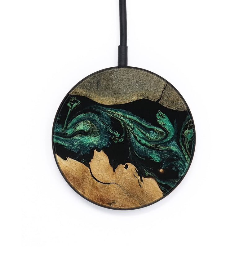 Circle Wood Wireless Charger - Ryatt (Green, 795083)