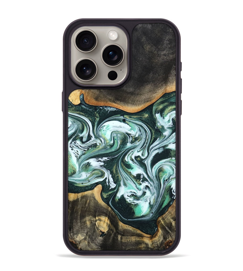 iPhone 15 Pro Max Wood Phone Case - Lyndsay (Green, 795087)