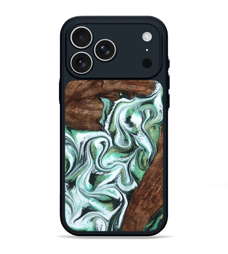 iPhone 17 Pro Max Wood Phone Case - Jarvis (Green, 795098)
