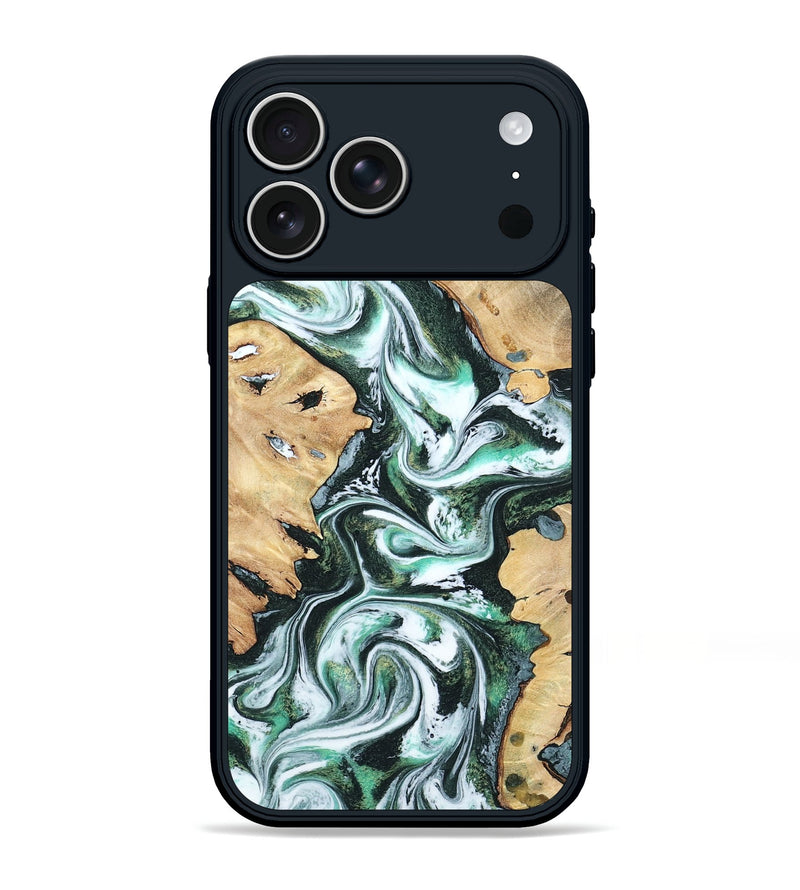 iPhone 17 Pro Max Wood Phone Case - Alison (Green, 795099)