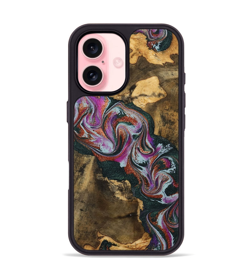 iPhone 16 Wood Phone Case - Weldon (Green, 795105)