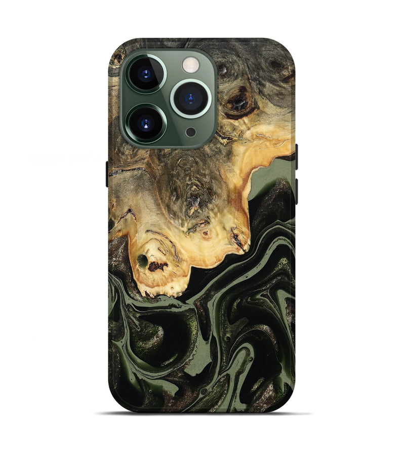 iPhone 13 Pro Wood Live Edge Phone Case - Corbett (Green, 795111)