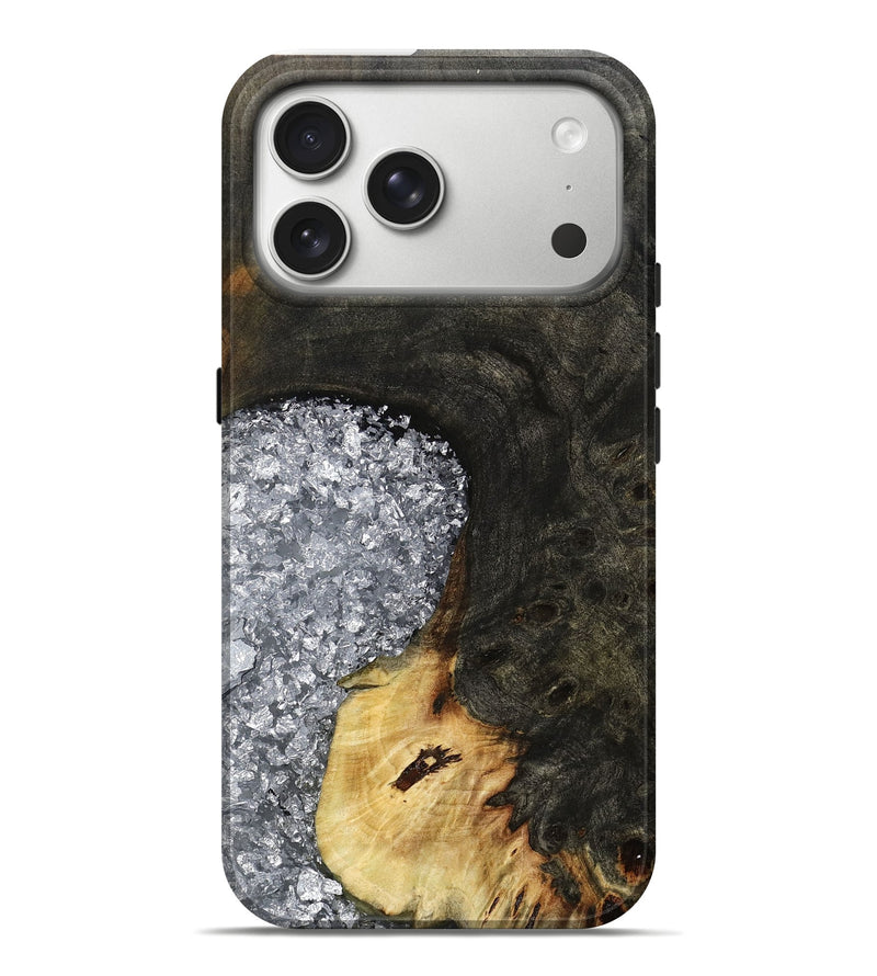 iPhone 17 Pro Max Wood Live Edge Phone Case - Darcie (Black & White, 795114)