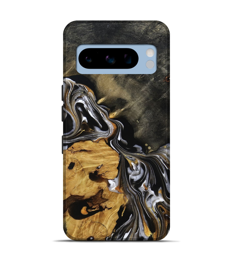 Pixel 8 Pro Wood Live Edge Phone Case - Roberta (Black & White, 795134)