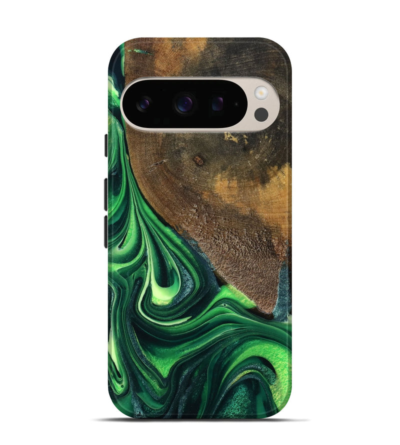 Pixel 10 Wood Live Edge Phone Case - Mame (Green, 795137)