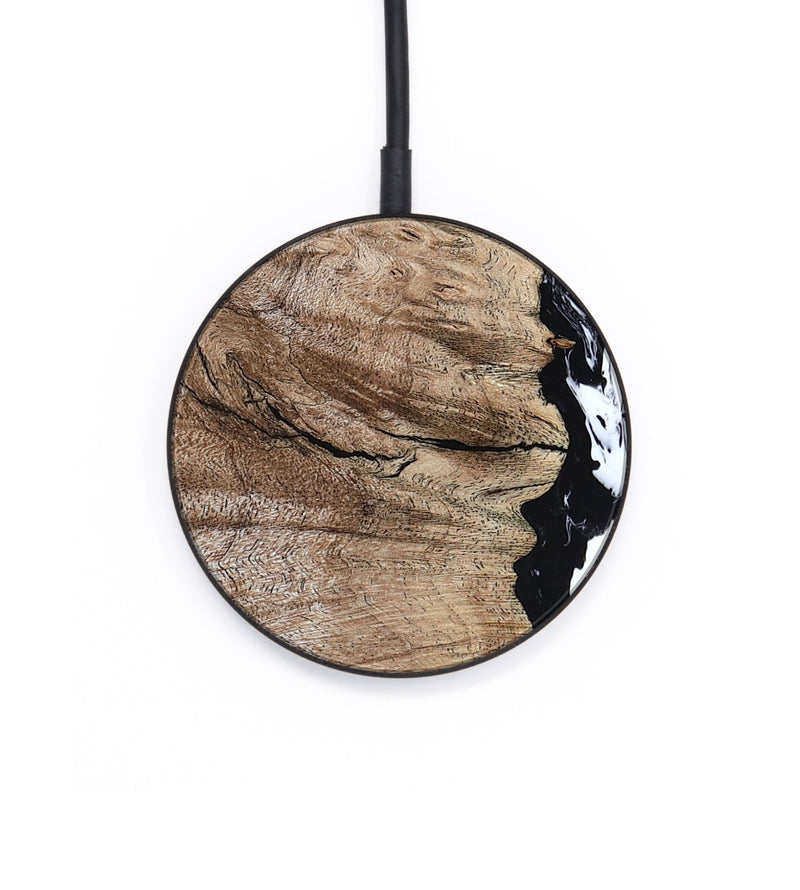 Circle Wood Wireless Charger - Damien (Black & White, 795234)