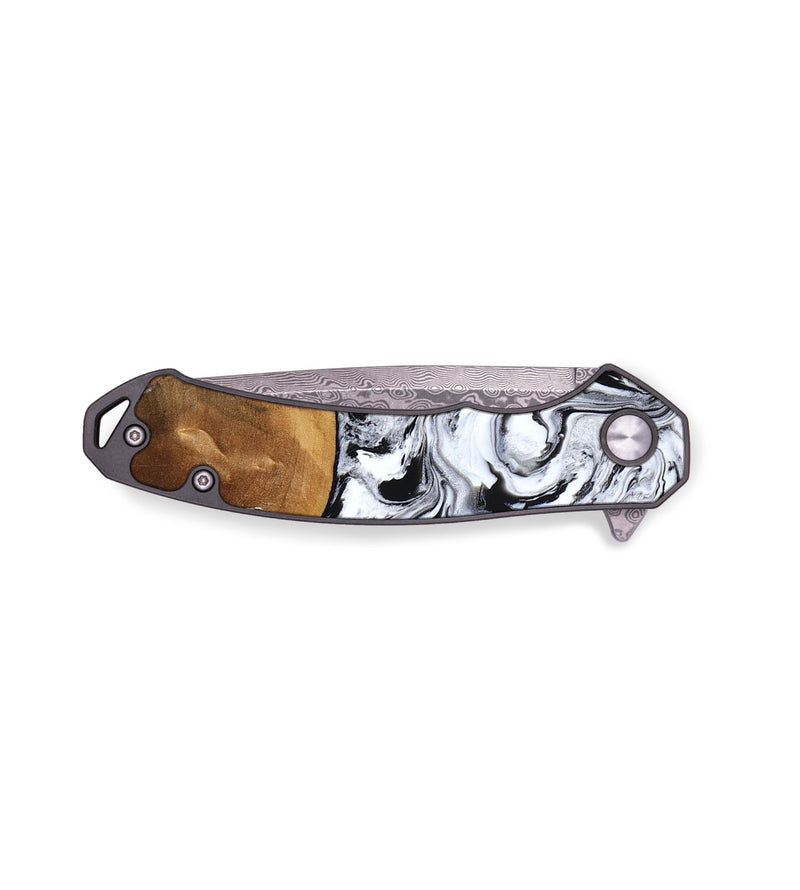 EDC Wood Pocket Knife - Geri (Black & White, 795235)