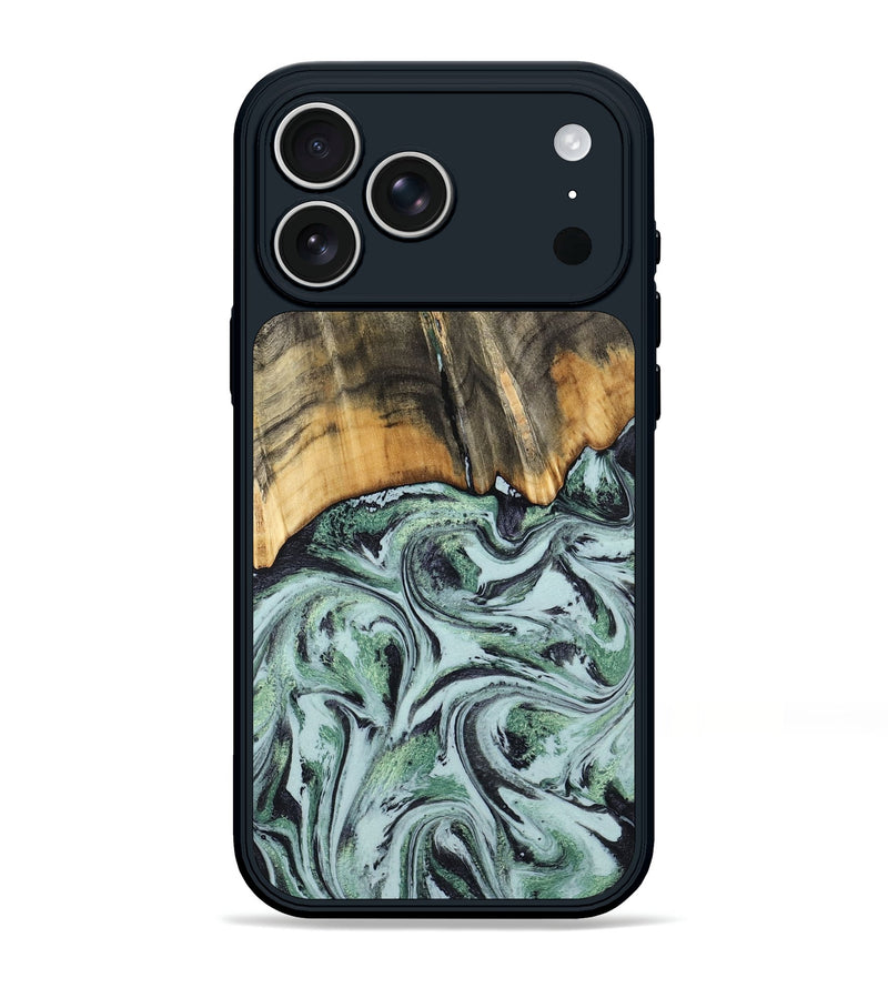 iPhone 17 Pro Max Wood Phone Case - Lee (Green, 795343)