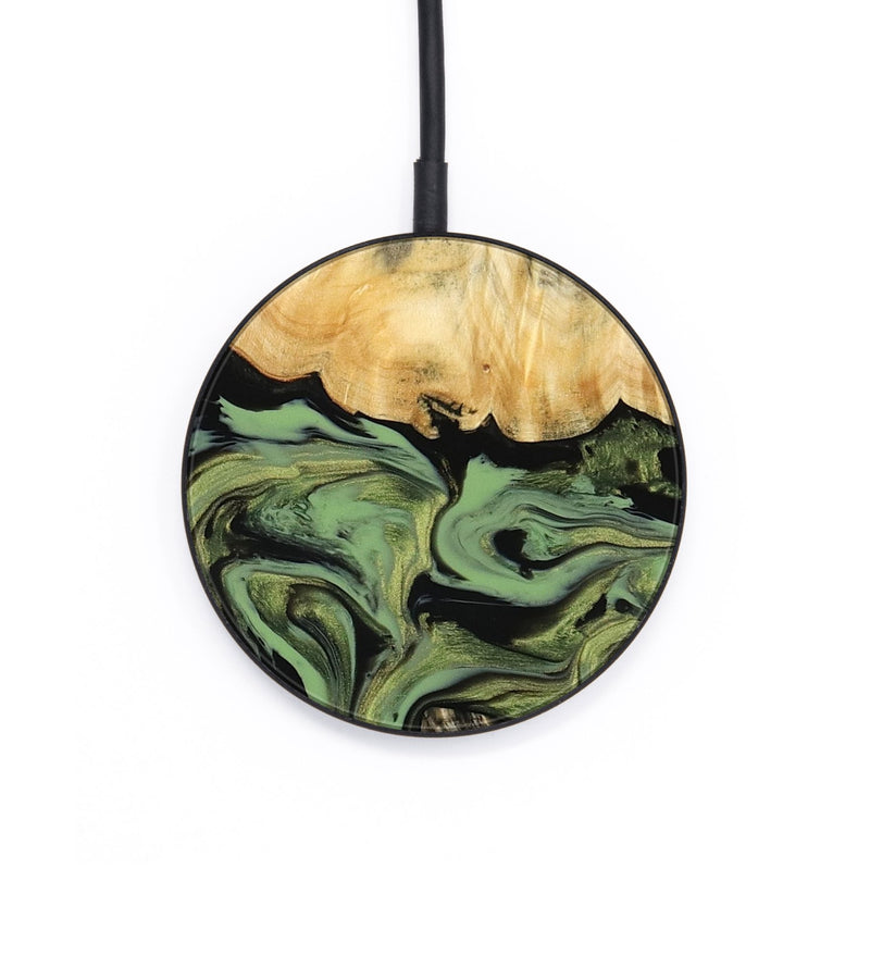 Circle Wood Wireless Charger - Leisa (Green, 795346)