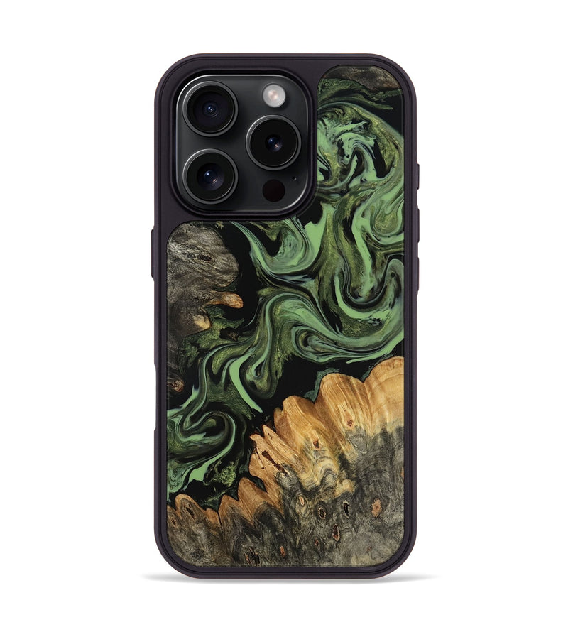 iPhone 16 Pro Wood Phone Case - Viola (Green, 795348)