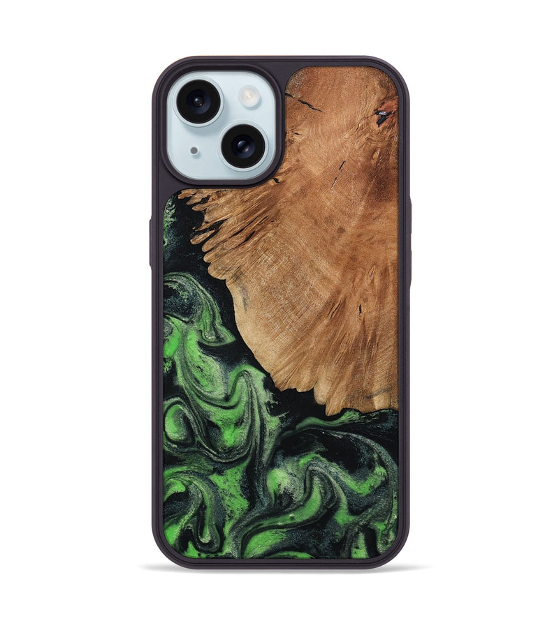 iPhone 15 Wood Phone Case - Jaxon (Green, 795361)