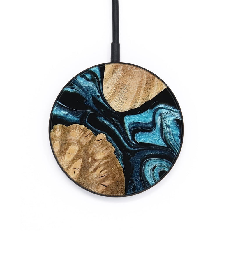 Circle Wood Wireless Charger - Allen (Blue, 795364)