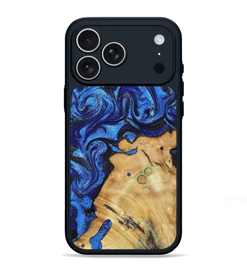 iPhone 17 Pro Max Wood Phone Case - Mayme (Blue, 795366)