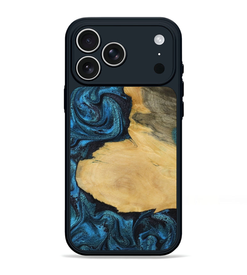 iPhone 17 Pro Max Wood Phone Case - Xzavier (Blue, 795372)