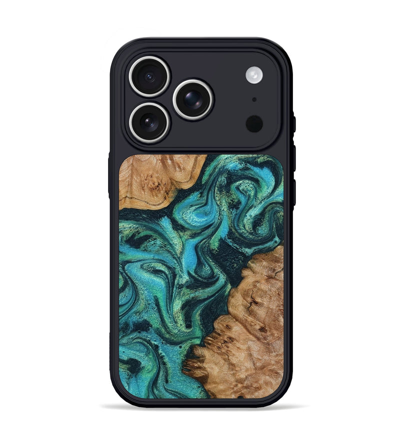 iPhone 17 Pro Wood Phone Case - Terence (Green, 795376)